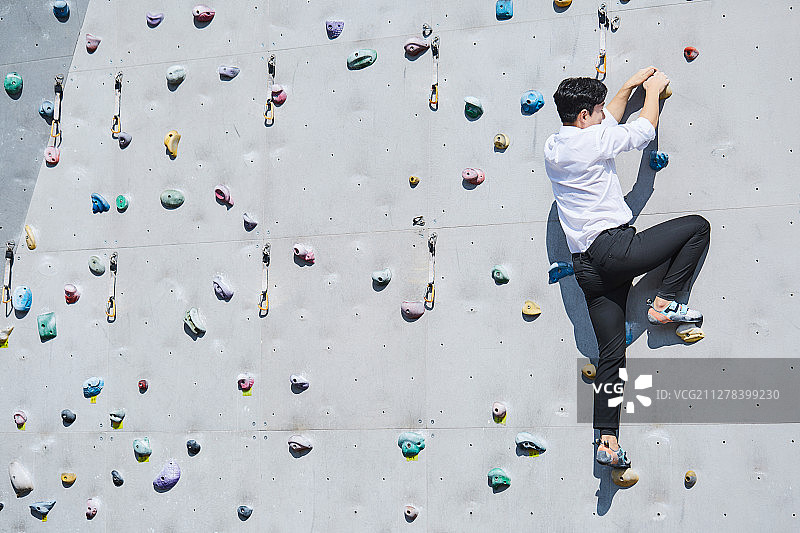 休闲活动：攀岩、商务、商人图片素材