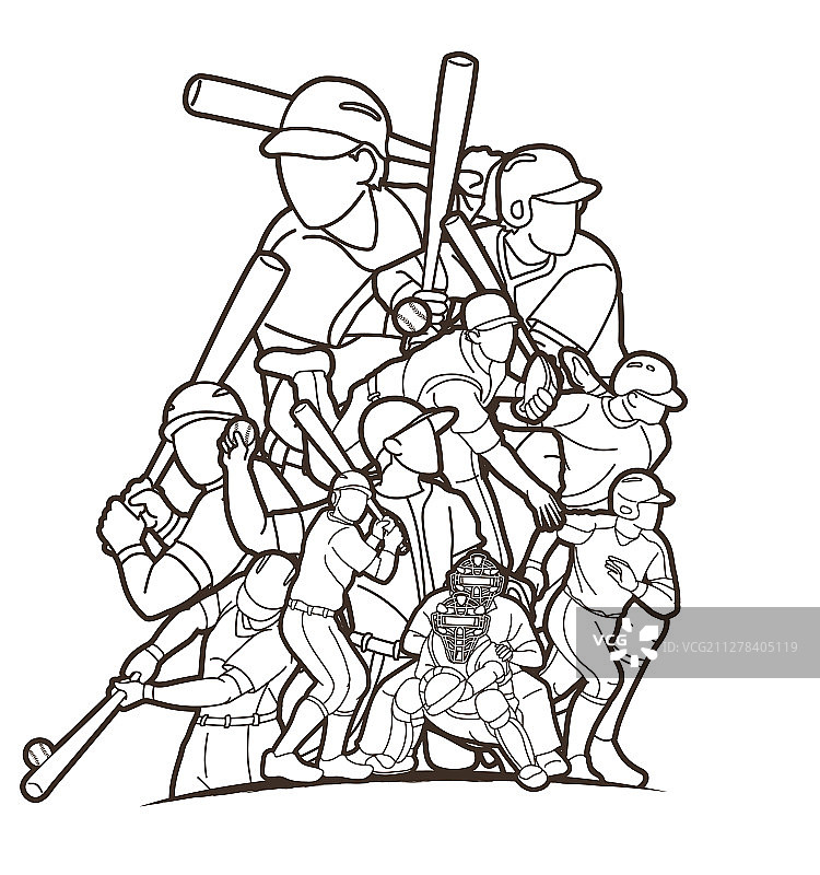 棒球运动员卡通运动图片素材