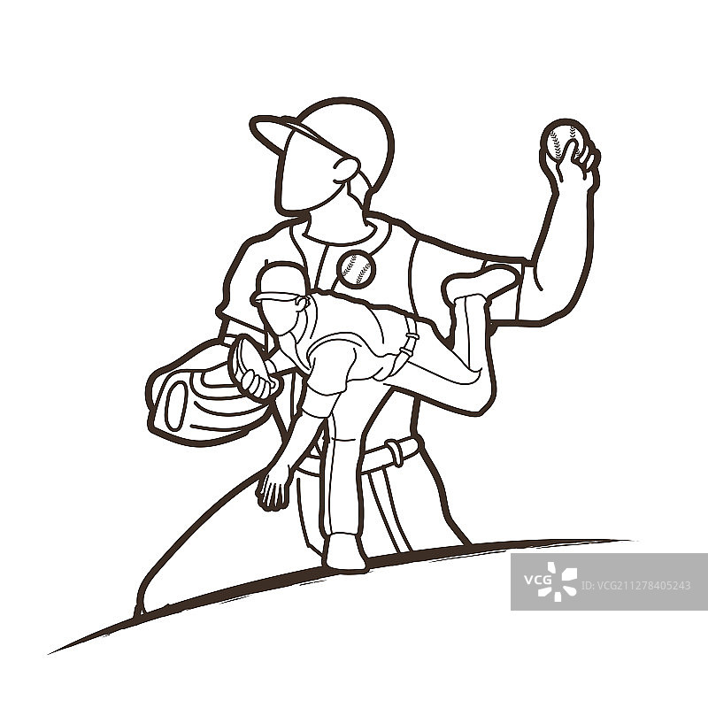 棒球运动员卡通运动图片素材