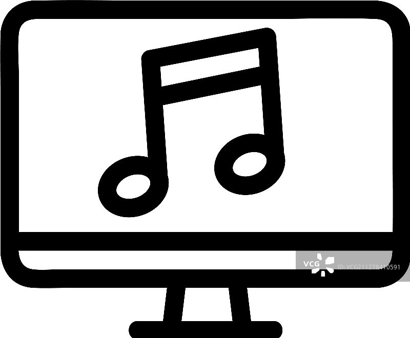 音乐频道轮廓图标图片素材
