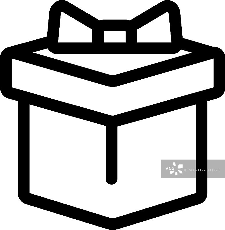生日礼物图标轮廓符号图片素材