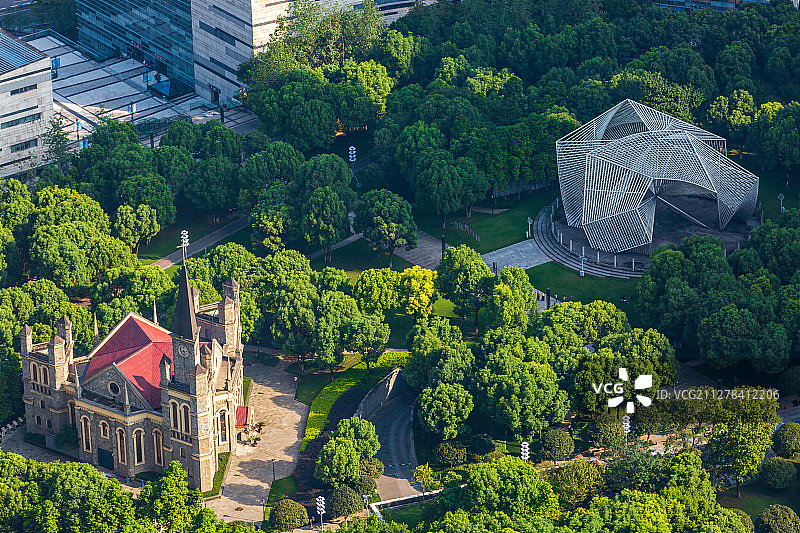 晴天重庆江北区都市风光图片素材