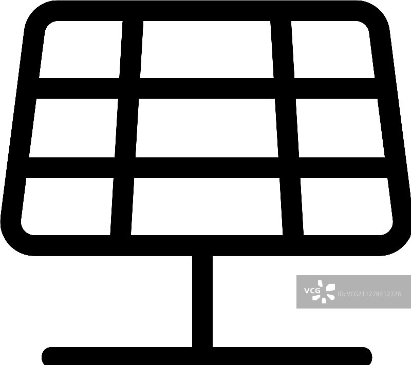 太阳能电池图标轮廓符号图片素材