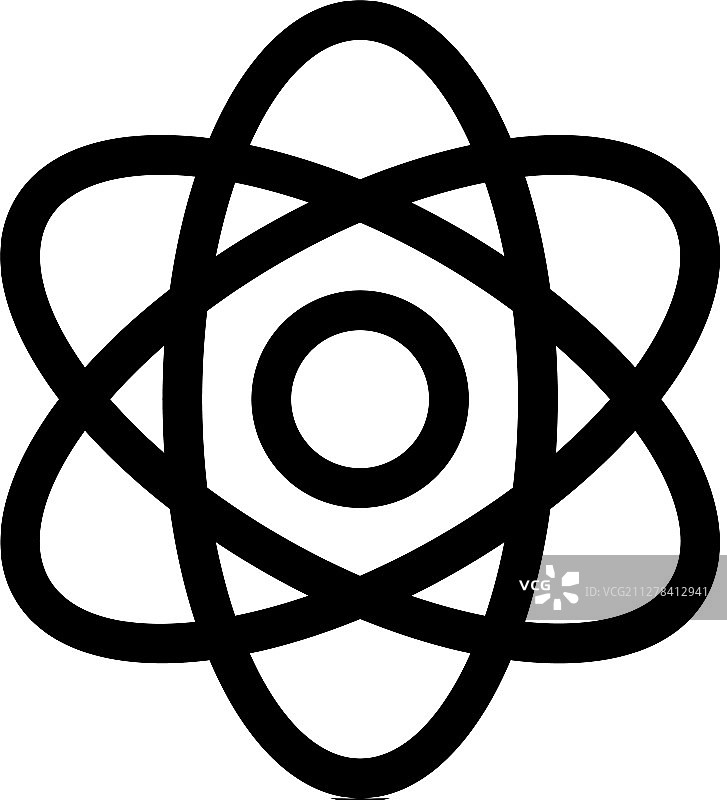 孤立轮廓符号原子图标图片素材