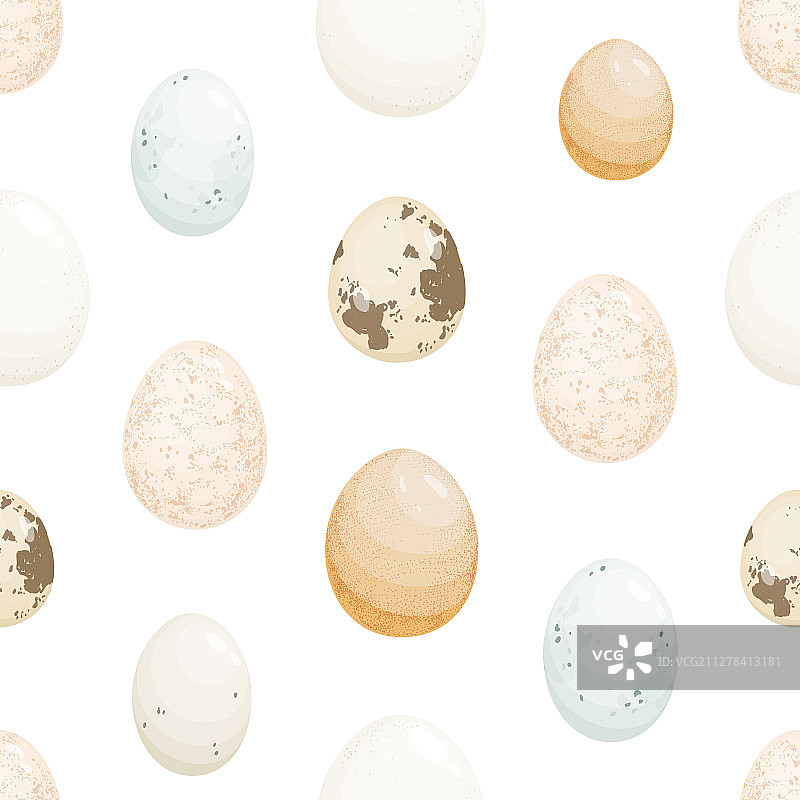 家禽蛋扁平无缝图案图片素材