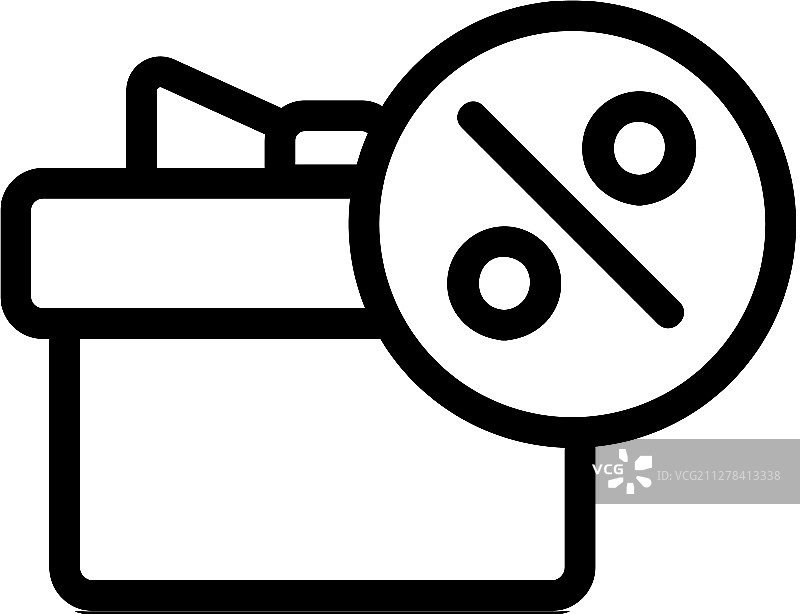 折扣图标隔离轮廓符号图片素材