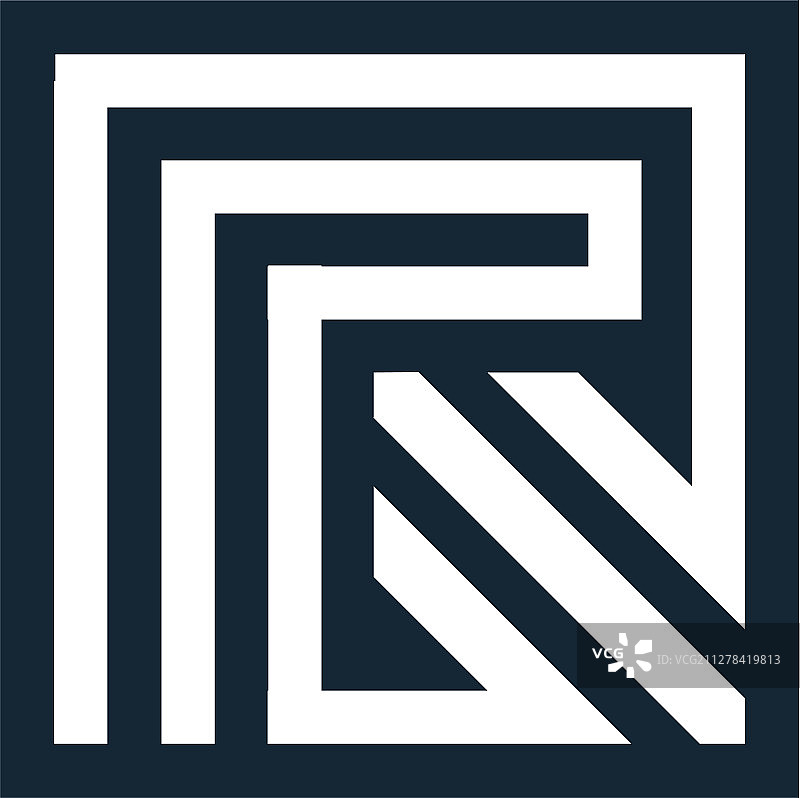 字母R几何图案logo图片素材