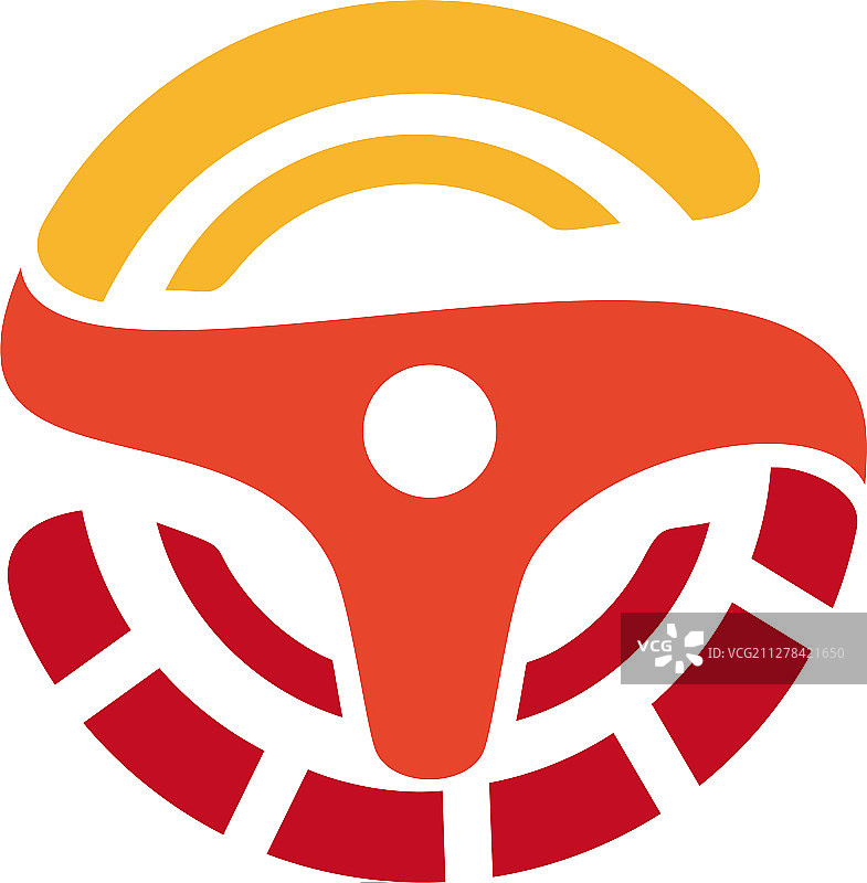 车轮标志橙色汽车出租车标志图片素材