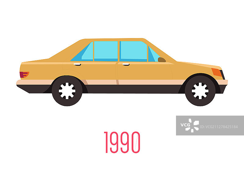 90年代复古汽车图标图片素材