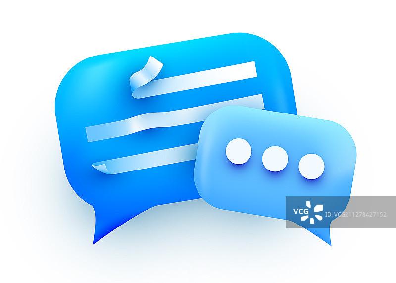 3D聊天气泡对话信使图片素材
