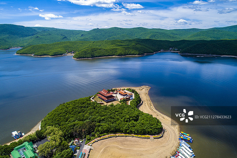 镜泊湖风光图片素材