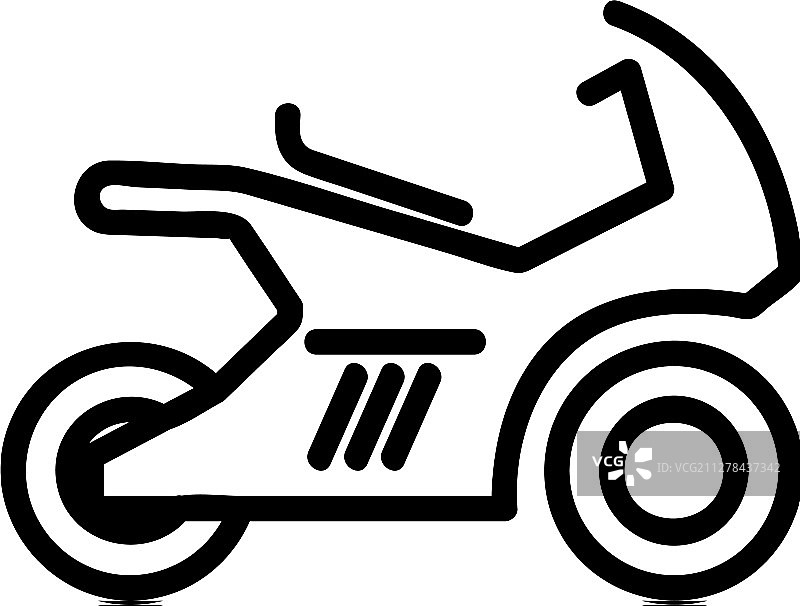 摩托车轮廓图标图片素材