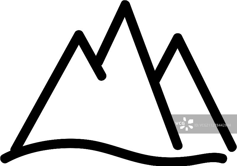 山峰轮廓图标图片素材