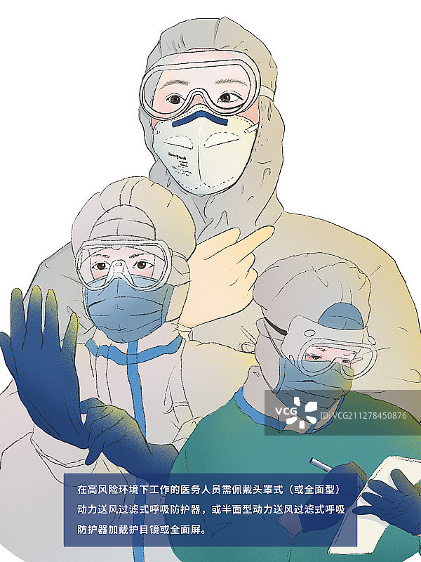 科学戴口罩指引-医护人员篇图片素材