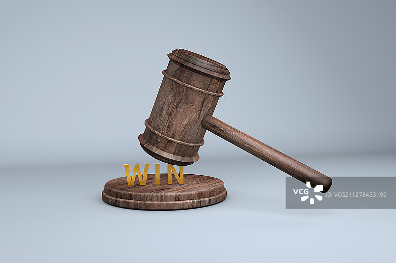 3d渲染的法槌图片素材