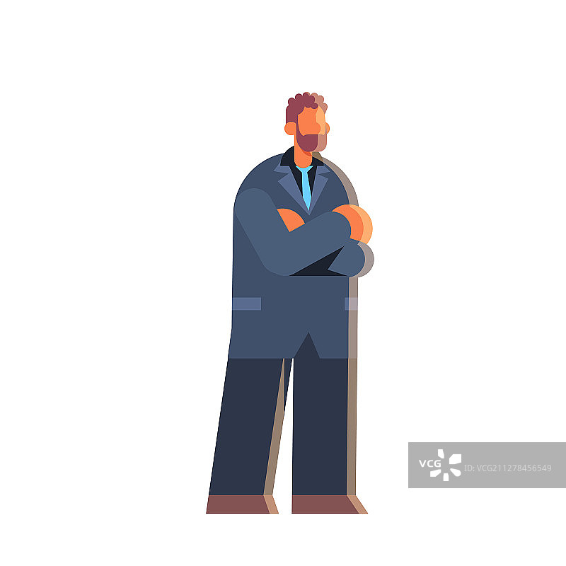 抱臂的严肃商务人士图片素材