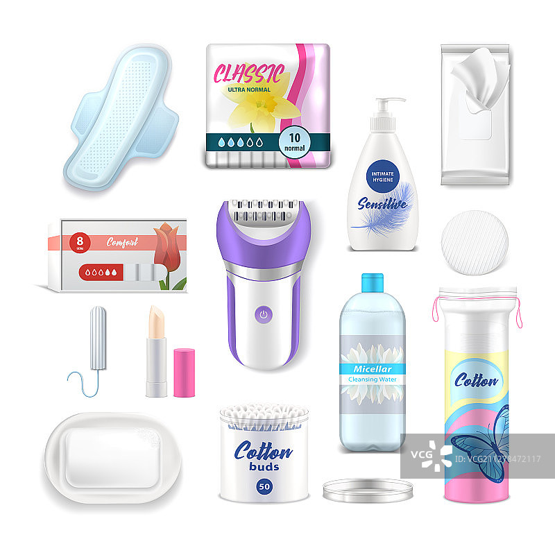 女性卫生与日常保健产品图片素材