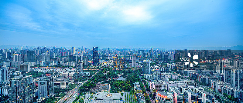 重庆两江新区天际线夜景图片素材