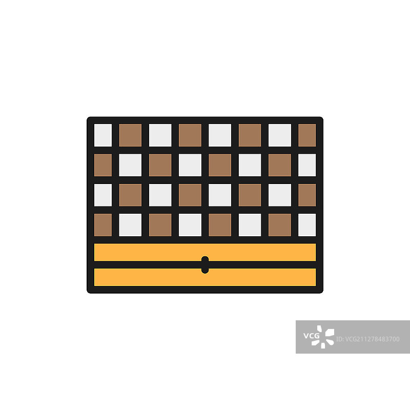 棋盘便携游戏扁平色彩线条图片素材