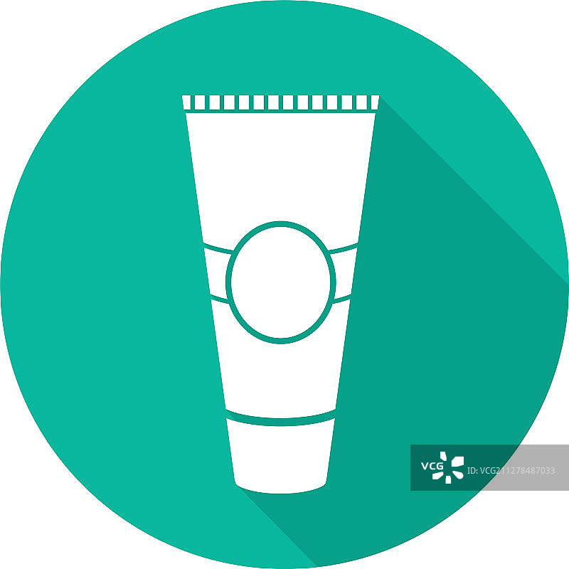 奶油管扁平线性长阴影图标图片素材