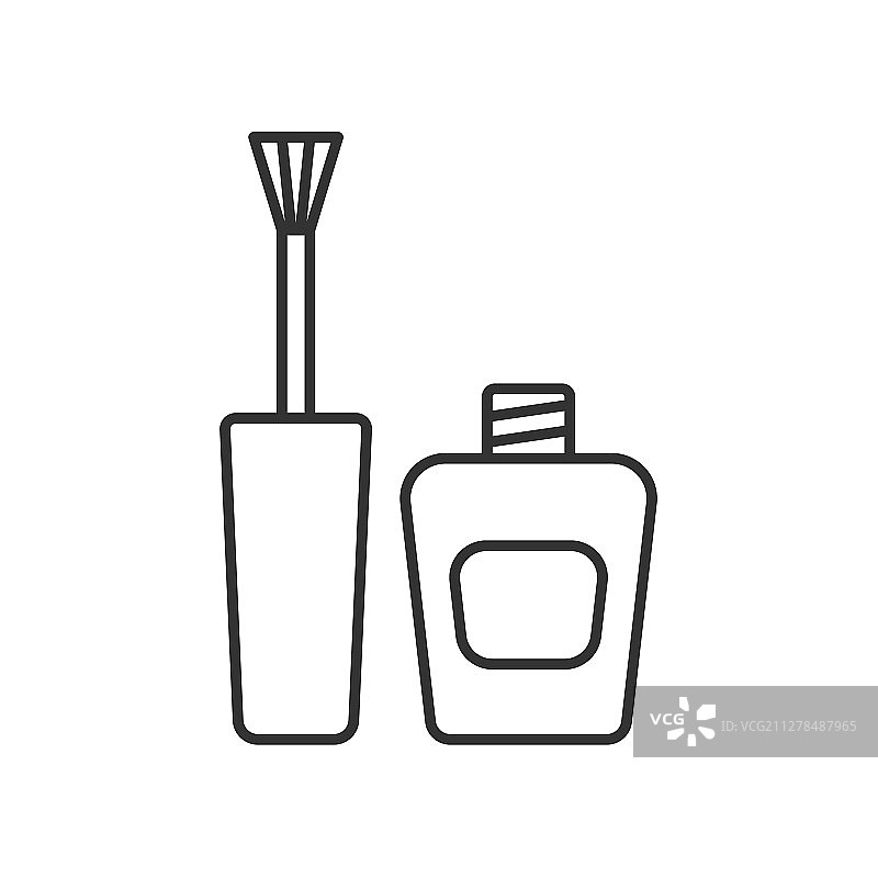 指甲油线性图标图片素材