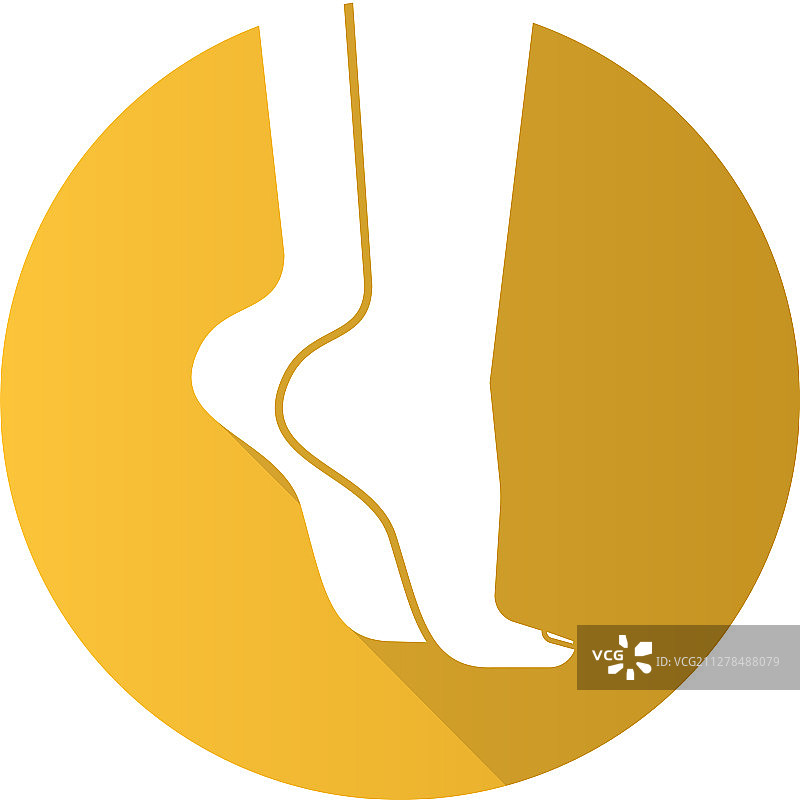 女子踮起脚尖的脚，扁平设计图片素材