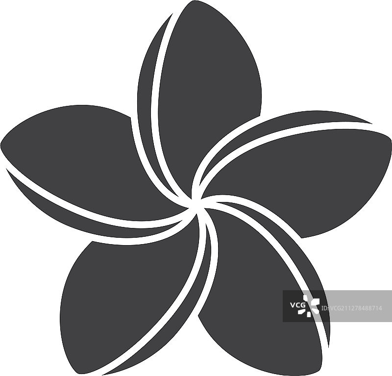 水疗沙龙鸡蛋花字形图标图片素材