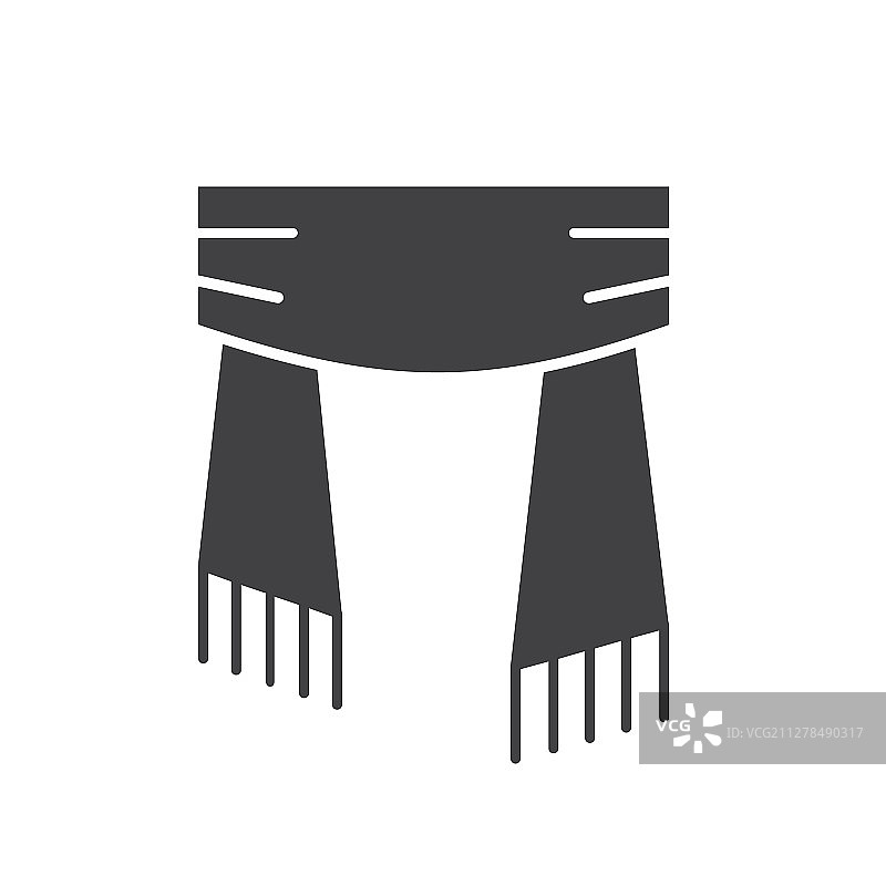 围巾轮廓图标图片素材