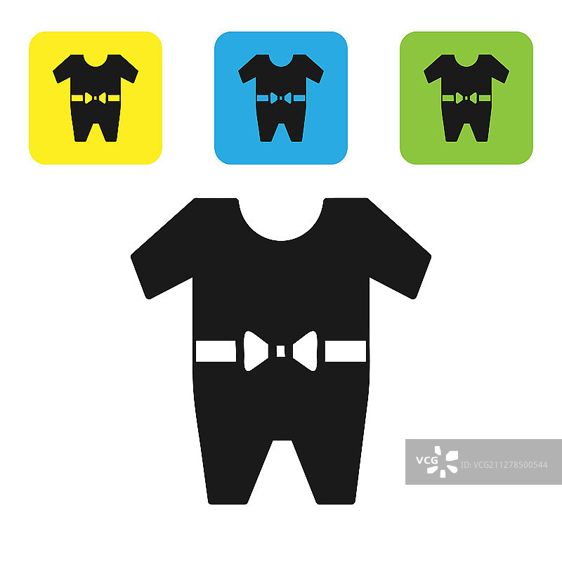 白色背景上的黑色服装图标图片素材