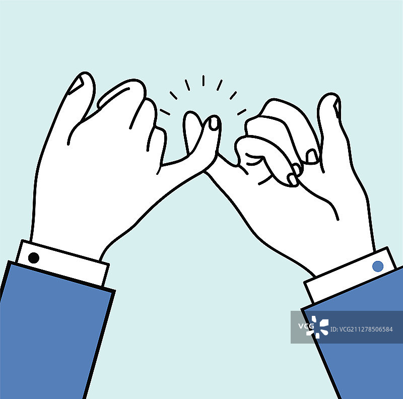 商业承诺手势图片素材