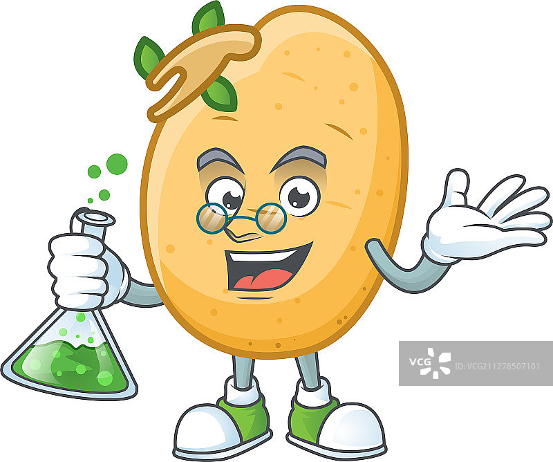 发芽的聪明土豆卡通形象图片素材