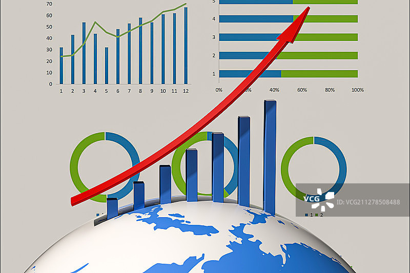 3D 金融分析图片素材