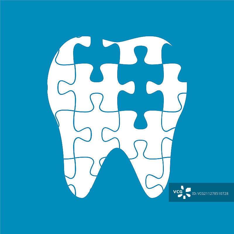 牙齿拼图图片素材