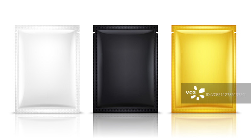 面膜包装袋样机套装图片素材