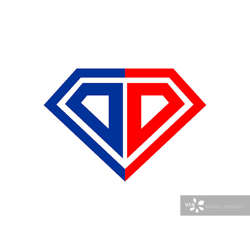 钻石首字母DD标志图形图片素材