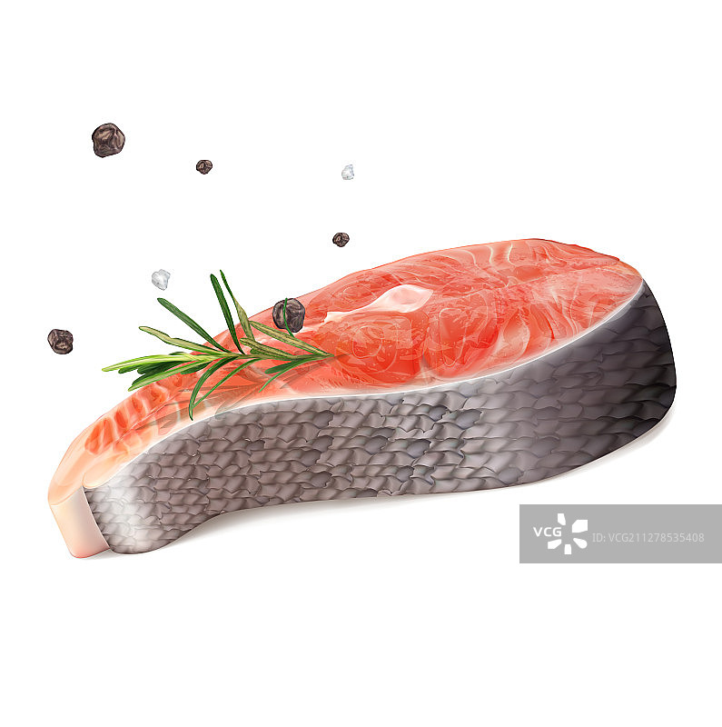 胡椒盐烤三文鱼图片素材