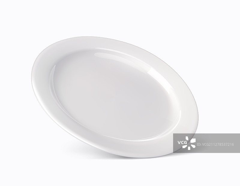 白色背景上的白色盘子图片素材