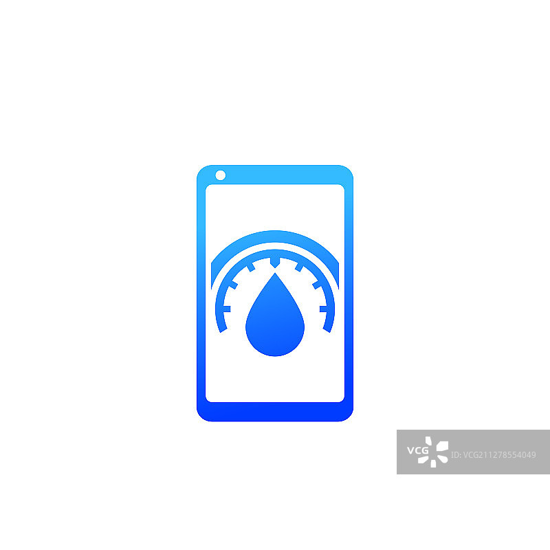 白色背景上的湿度控制App图标图片素材