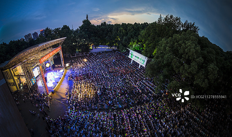 华中师范大学露天电影场图片素材