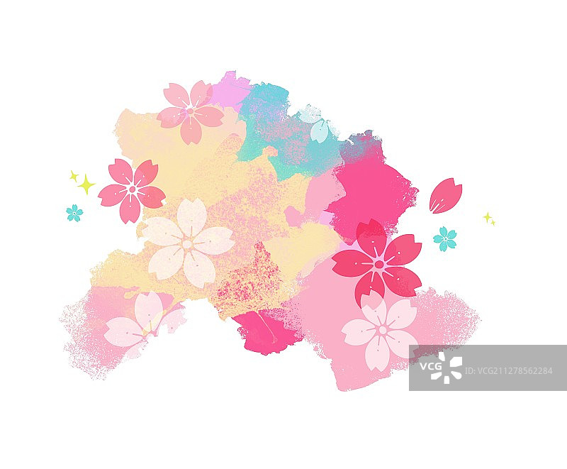 樱花梦幻装饰 背景图片素材