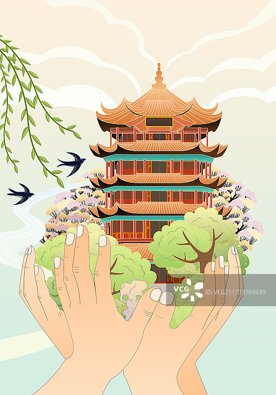 武汉加油图片素材