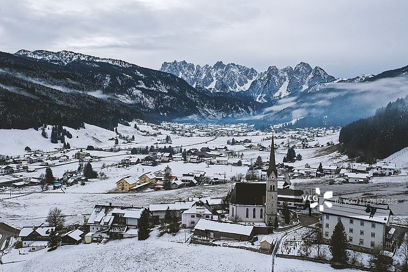 冬日奥地利 戈绍 因斯布鲁克图片素材