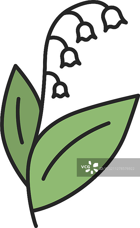 彩色铃兰图标图片素材