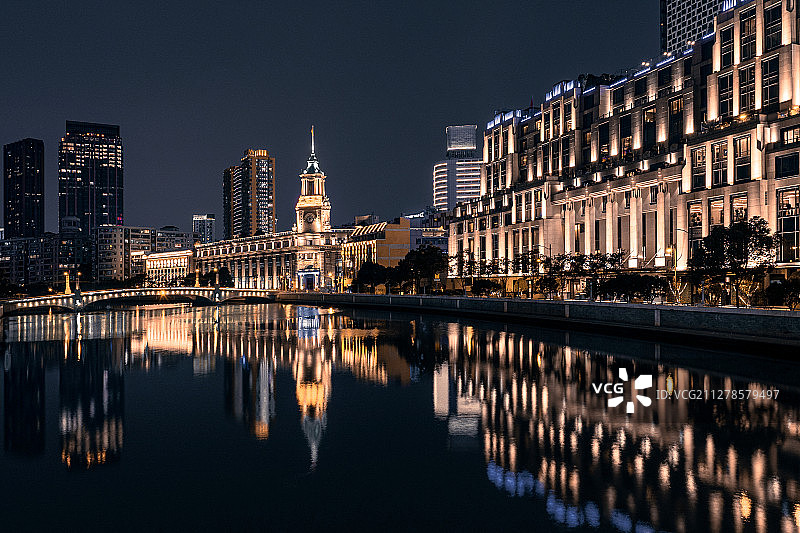苏河一景 a view of suzhou river图片素材