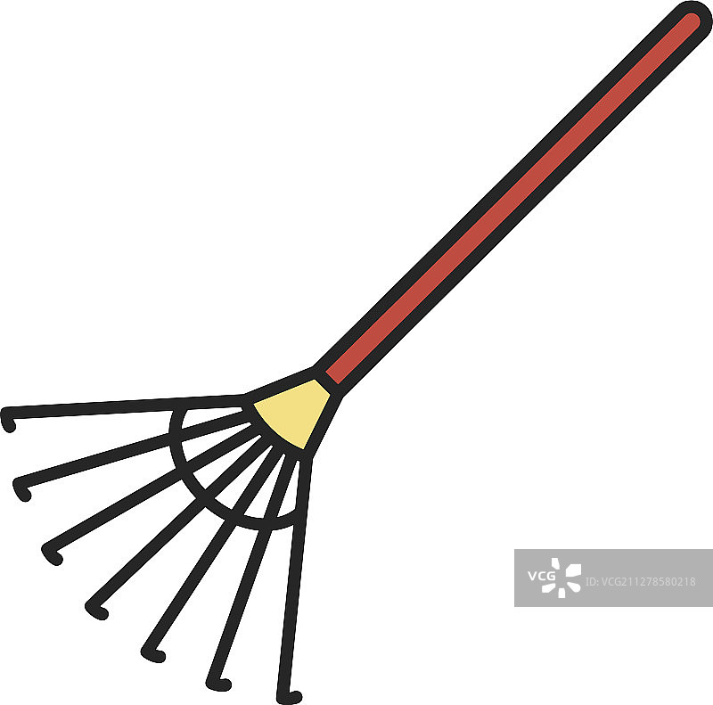 耙子彩色图标图片素材