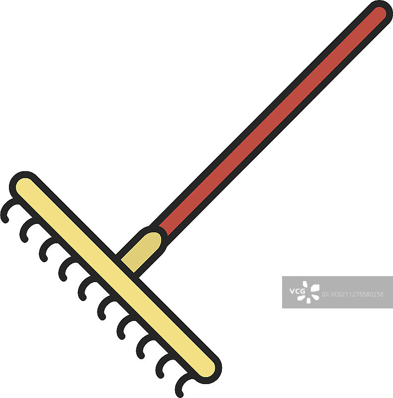 耙子彩色图标图片素材