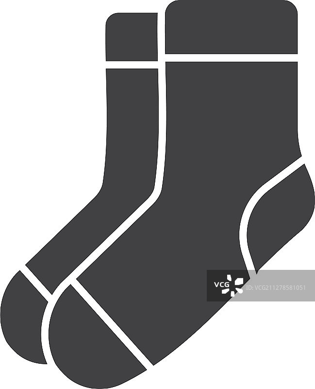 保暖袜子轮廓图标图片素材
