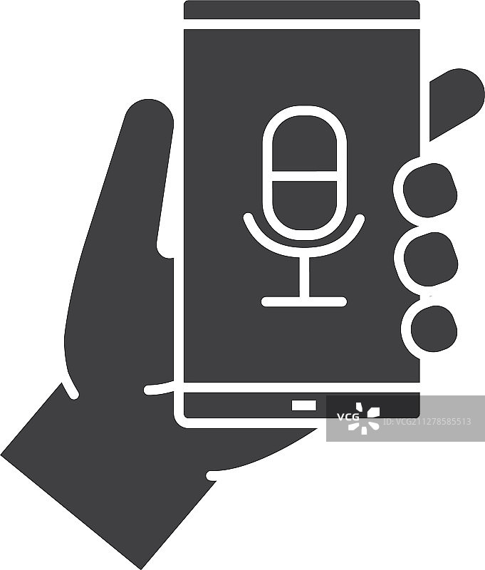 手持智能手机轮廓图标图片素材