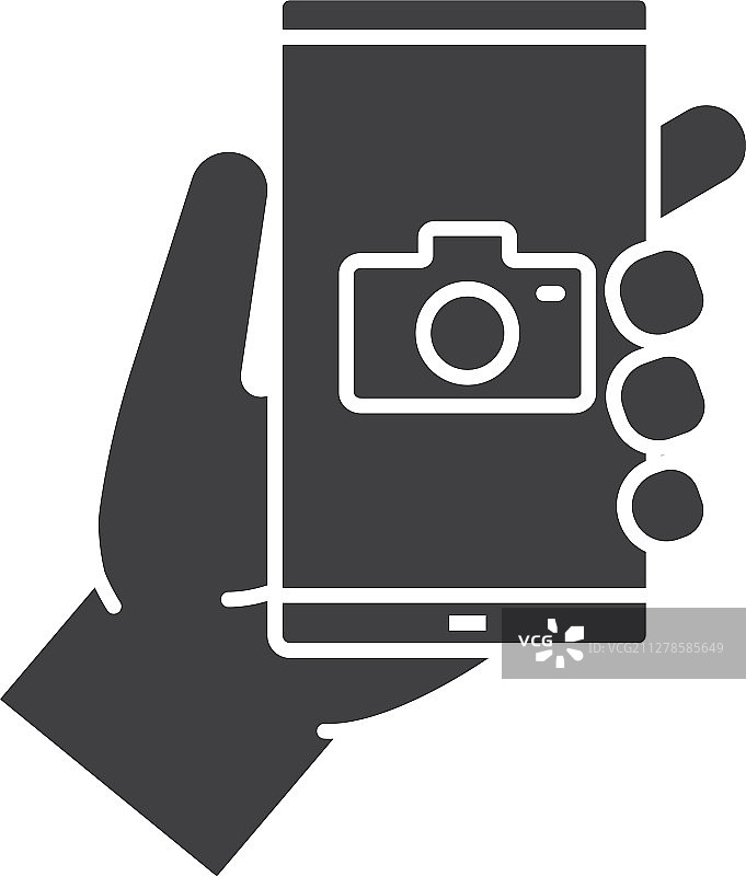 手持智能手机轮廓图标图片素材