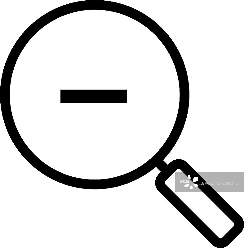 缩小线性图标图片素材